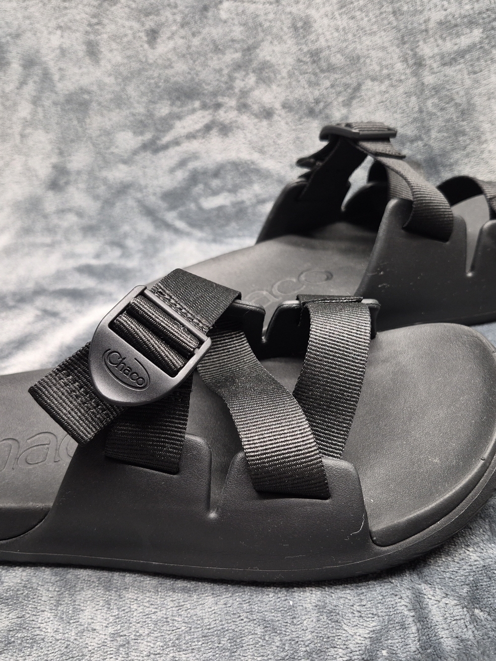 Chaco Sandals Womens Size 10 Black Chillos Double Strap Adjustable Slide Shoes - Picture 4 of 9